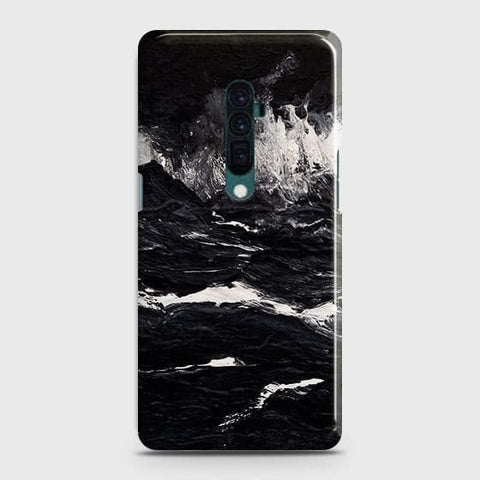 Oppo Reno 10x zoom Cover - Black Ocean Marble Trendy Printed Hard Case with Life Time Colors Guarantee