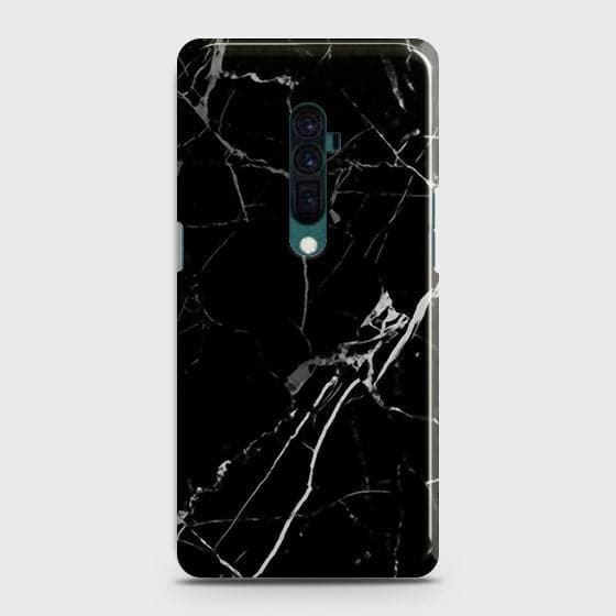 Oppo Reno 10x zoom Cover - Black Modern Classic Marble Printed Hard Case with Life Time Colors Guarantee
