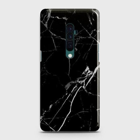 Oppo Reno 10x zoom Cover - Black Modern Classic Marble Printed Hard Case with Life Time Colors Guarantee