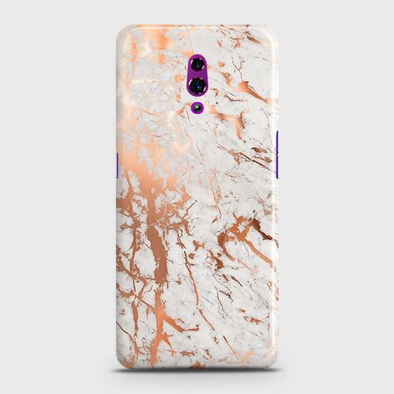 Oppo Reno Cover - In Chic Rose Gold Chrome Style Printed Hard Case with Life Time Colors Guarantee