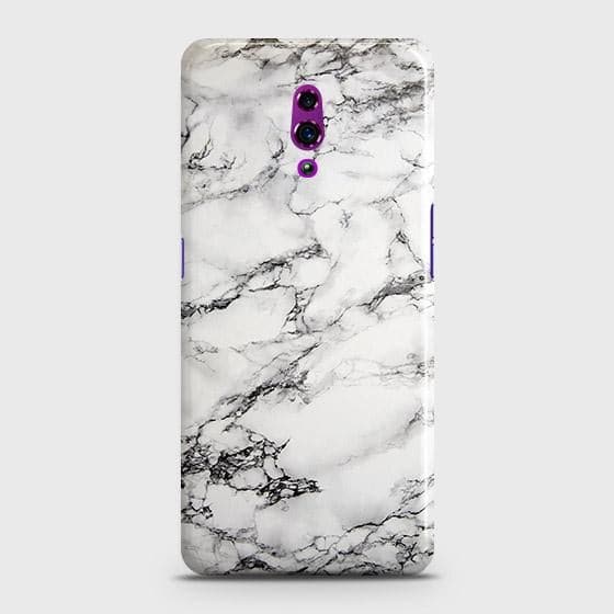 Oppo Reno Cover - Matte Finish - Trendy Mysterious White Marble Printed Hard Case with Life Time Colors Guarantee