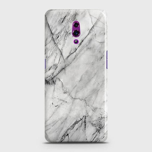 Oppo Reno Cover - Matte Finish - Trendy White Floor Marble Printed Hard Case with Life Time Colors Guarantee -