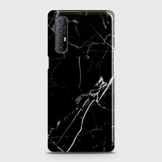 Oppo Reno 3 Pro Cover - Black Modern Classic Marble Printed Hard Case with Life Time Colors Guarantee ( Fast Delivery )