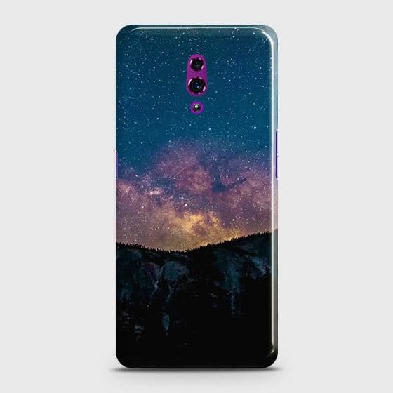 Oppo Reno Cover - Matte Finish - Embrace Dark Galaxy  Trendy Printed Hard Case with Life Time Colors Guarantee