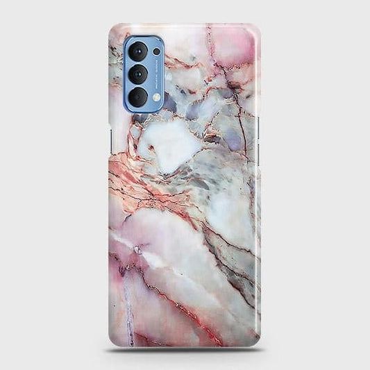 Oppo Reno 4 4G Cover - Violet Sky Marble Trendy Printed Hard Case with Life Time Colors Guarantee