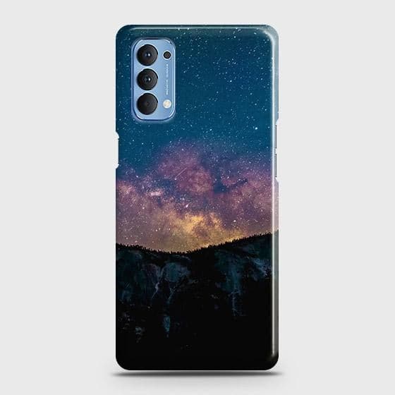 Oppo Reno 4 4G Cover - Matte Finish - Embrace Dark Galaxy  Trendy Printed Hard Case with Life Time Colors Guarantee