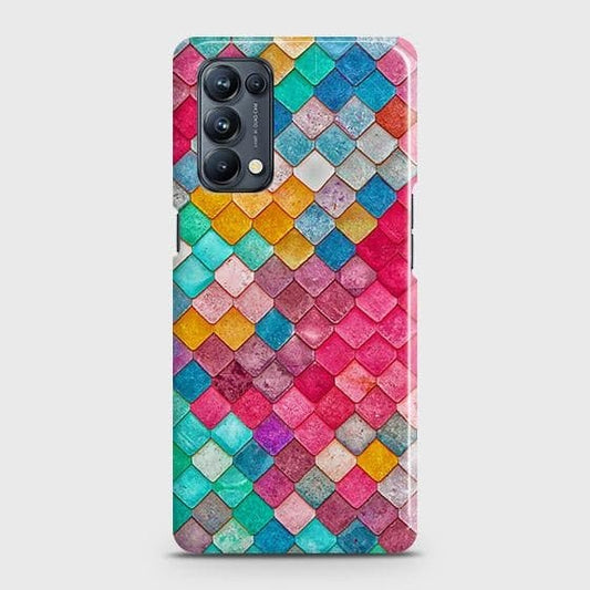 Oppo Reno 5 Pro 5G Cover - Chic Colorful Mermaid Printed Hard Case with Life Time Colors Guarantee