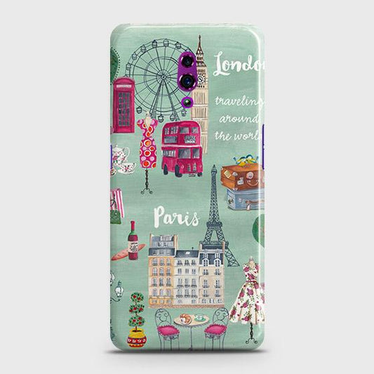 Oppo Reno Cover - Matte Finish - London, Paris, New York ModernPrinted Hard Case with Life Time Colors Guarantee