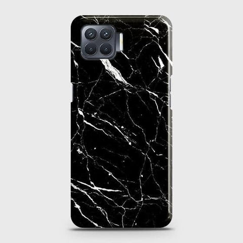 Oppo A73 Cover - Trendy Black Marble Printed Hard Case with Life Time Colors Guarantee