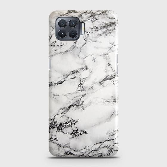 Oppo F17 Pro Cover - Matte Finish - Trendy Mysterious White Marble Printed Hard Case with Life Time Colors Guarantee