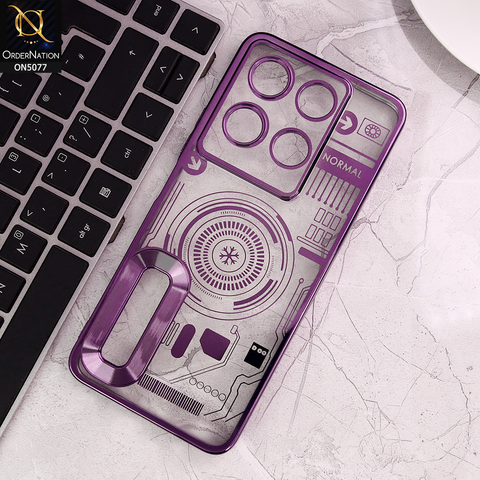 Infinix Note 30 - Purple -  New Design Electroplating Soft TPU Cases With Camera Protection