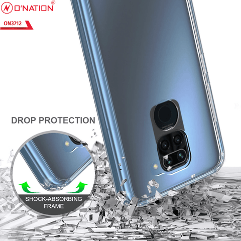Xiaomi Redmi Note 9 Cover  - ONation Crystal Series - Premium Quality Clear Case No Yellowing Back With Smart Shockproof Cushions