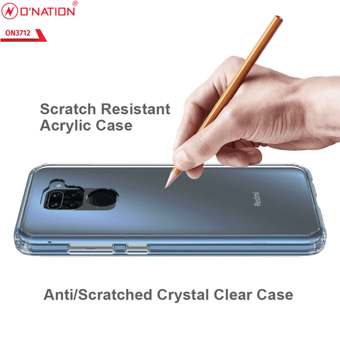 Xiaomi Redmi Note 9s Cover  - ONation Crystal Series - Premium Quality Clear Case No Yellowing Back With Smart Shockproof Cushions