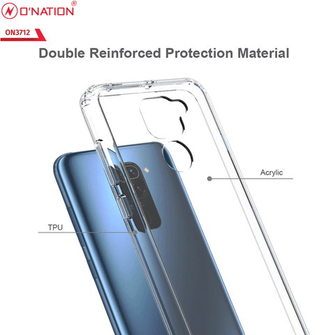 Xiaomi Redmi Note 9s Cover  - ONation Crystal Series - Premium Quality Clear Case No Yellowing Back With Smart Shockproof Cushions