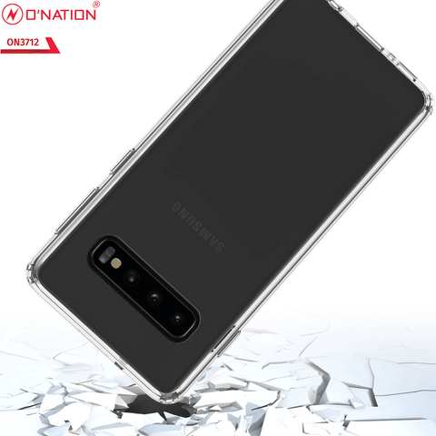 Samsung Galaxy S10 Cover  - ONation Crystal Series - Premium Quality Clear Case No Yellowing Back With Smart Shockproof Cushions