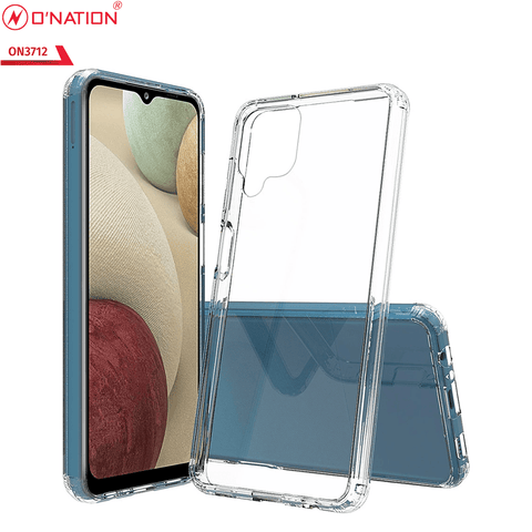 Samsung Galaxy A12 Cover  - ONation Crystal Series - Premium Quality Clear Case No Yellowing Back With Smart Shockproof Cushions