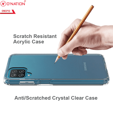 Samsung Galaxy A12 Cover  - ONation Crystal Series - Premium Quality Clear Case No Yellowing Back With Smart Shockproof Cushions