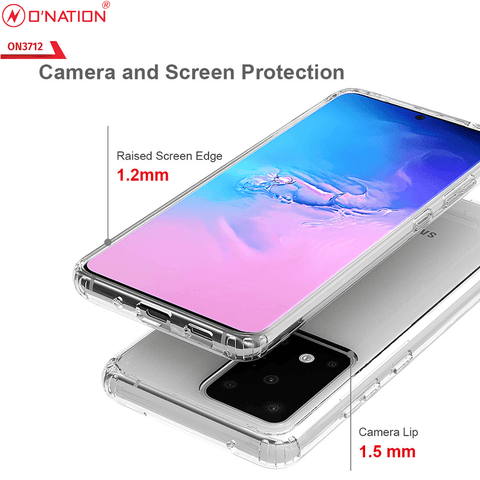 Samsung Galaxy S20 Ultra Cover  - ONation Crystal Series - Premium Quality Clear Case No Yellowing Back With Smart Shockproof Cushions