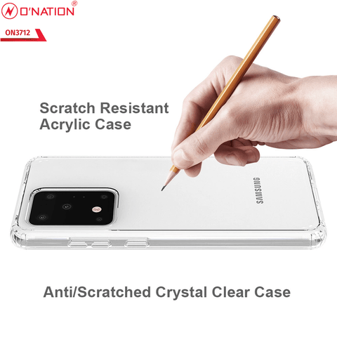 Samsung Galaxy S20 Ultra Cover  - ONation Crystal Series - Premium Quality Clear Case No Yellowing Back With Smart Shockproof Cushions