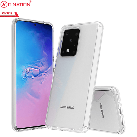 Samsung Galaxy S20 Ultra Cover  - ONation Crystal Series - Premium Quality Clear Case No Yellowing Back With Smart Shockproof Cushions