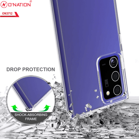 Samsung Galaxy Note 20 Ultra Cover  - ONation Crystal Series - Premium Quality Clear Case No Yellowing Back With Smart Shockproof Cushions