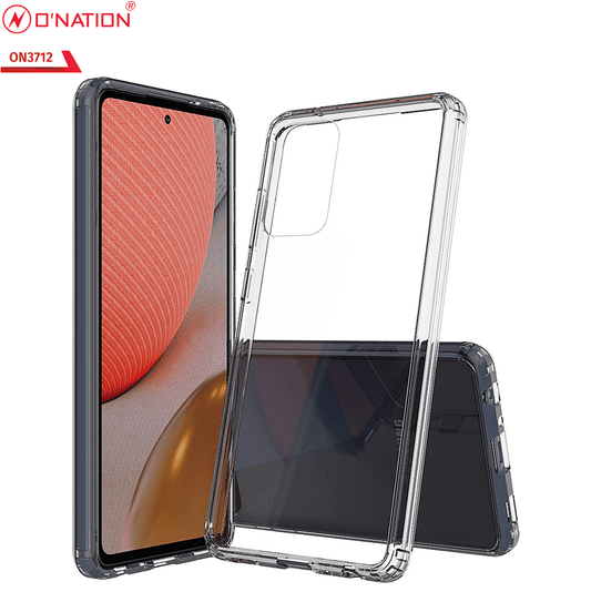 Samsung Galaxy A72 Cover  - ONation Crystal Series - Premium Quality Clear Case No Yellowing Back With Smart Shockproof Cushions