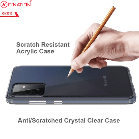 Samsung Galaxy A72 Cover  - ONation Crystal Series - Premium Quality Clear Case No Yellowing Back With Smart Shockproof Cushions