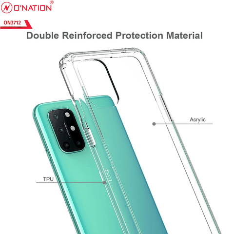 OnePlus 8T Cover  - ONation Crystal Series - Premium Quality Clear Case No Yellowing Back With Smart Shockproof Cushions