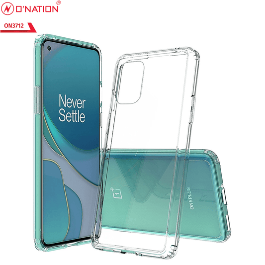 OnePlus 8T Cover  - ONation Crystal Series - Premium Quality Clear Case No Yellowing Back With Smart Shockproof Cushions
