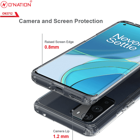 OnePlus 9 Pro Cover  - ONation Crystal Series - Premium Quality Clear Case No Yellowing Back With Smart Shockproof Cushions