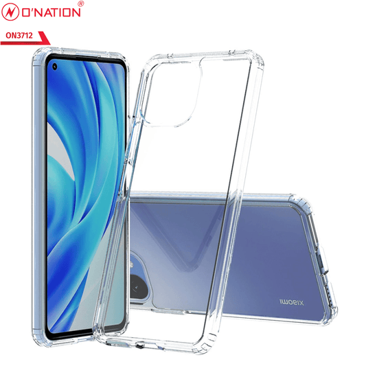 Xiaomi Mi 11 Lite Cover  - ONation Crystal Series - Premium Quality Clear Case No Yellowing Back With Smart Shockproof Cushions