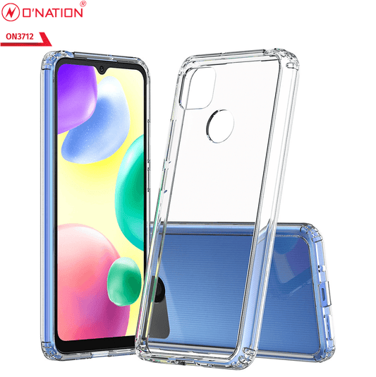 Xiaomi Redmi 9C Cover  - ONation Crystal Series - Premium Quality Clear Case No Yellowing Back With Smart Shockproof Cushions