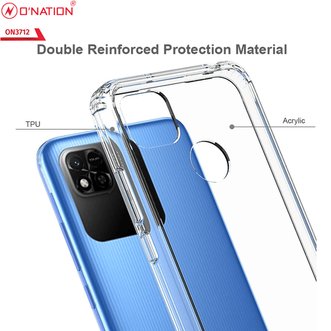 Xiaomi Redmi 9C Cover  - ONation Crystal Series - Premium Quality Clear Case No Yellowing Back With Smart Shockproof Cushions