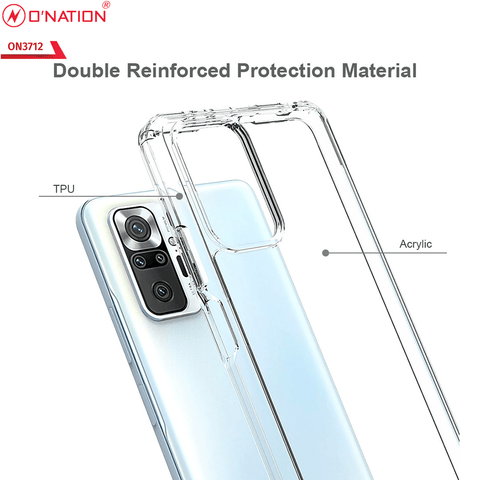 Xiaomi Redmi Note 10 Pro 4G Cover  - ONation Crystal Series - Premium Quality Clear Case No Yellowing Back With Smart Shockproof Cushions