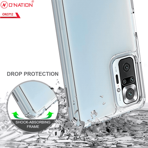 Xiaomi Redmi Note 10 Pro 4G Cover  - ONation Crystal Series - Premium Quality Clear Case No Yellowing Back With Smart Shockproof Cushions