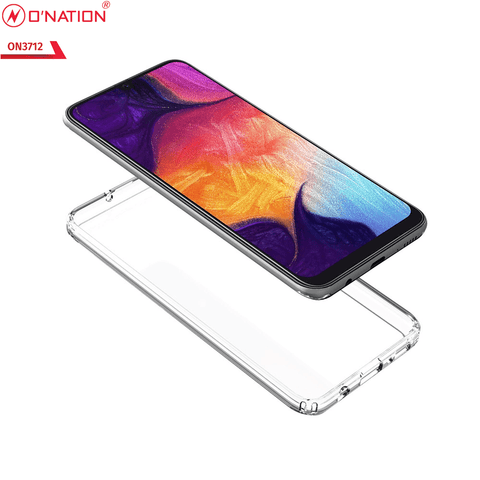 Samsung Galaxy A30s Cover  - ONation Crystal Series - Premium Quality Clear Case No Yellowing Back With Smart Shockproof Cushions