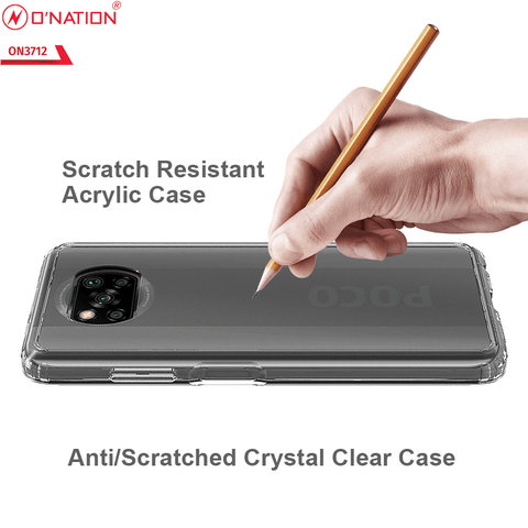 Xiaomi Poco X3 Pro Cover  - ONation Crystal Series - Premium Quality Clear Case No Yellowing Back With Smart Shockproof Cushions