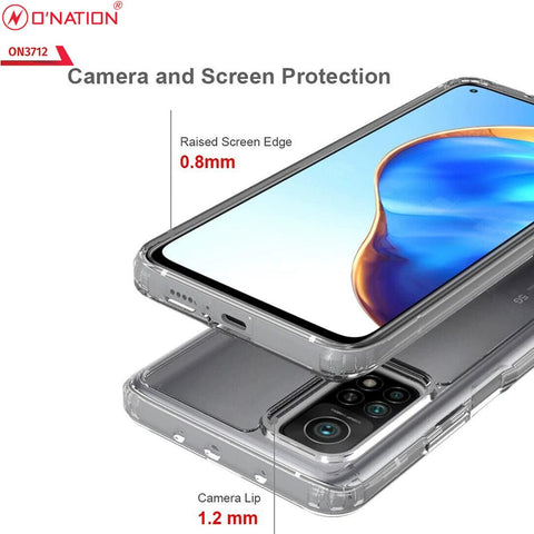Xiaomi Mi 10T Cover  - ONation Crystal Series - Premium Quality Clear Case No Yellowing Back With Smart Shockproof Cushions