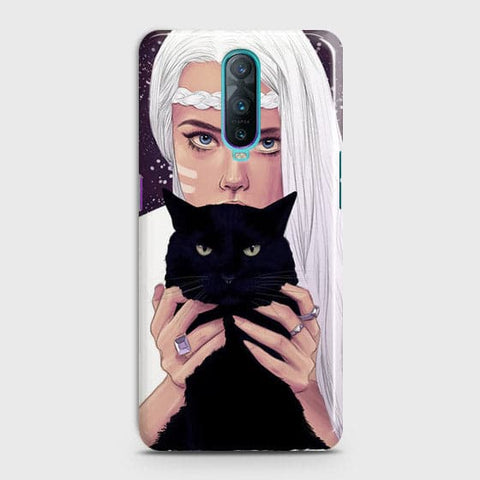 OPPO R17 Pro Cover - Trendy Wild Black Cat Printed Hard Case with Life Time Colors Guarantee
