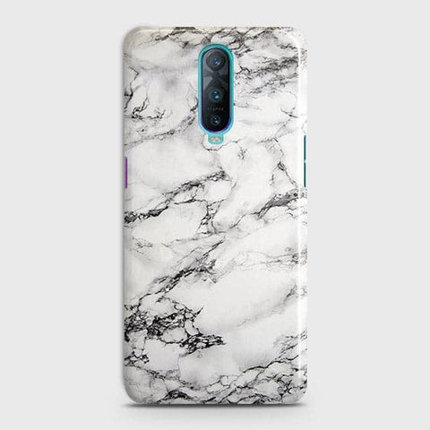 OPPO R17 Pro Cover - Matte Finish - Trendy Mysterious White Marble Printed Hard Case with Life Time Colors Guarantee