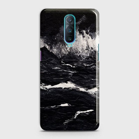 OPPO R17 Pro Cover - Black Ocean Marble Trendy Printed Hard Case with Life Time Colors Guarantee