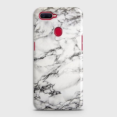 Realme 2 Cover - Matte Finish - Trendy Mysterious White Marble Printed Hard Case with Life Time Colors Guarantee
