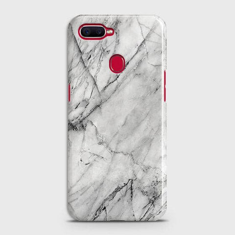 Realme 2 Cover - Matte Finish - Trendy White Floor Marble Printed Hard Case with Life Time Colors Guarantee - D2