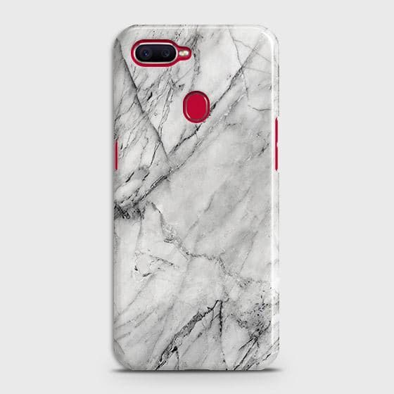 Realme 2 Pro Cover - Matte Finish - Trendy White Floor Marble Printed Hard Case with Life Time Colors Guarantee - D2