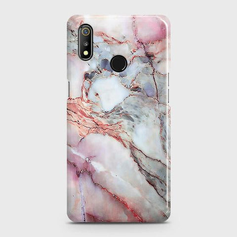 Realme 3 Cover - Violet Sky Marble Trendy Printed Hard Case with Life Time Colors Guarantee
