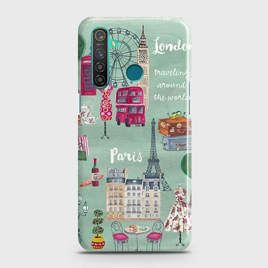 Realme 5 Pro Cover - Matte Finish - London, Paris, New York ModernPrinted Hard Case with Life Time Colors Guarantee