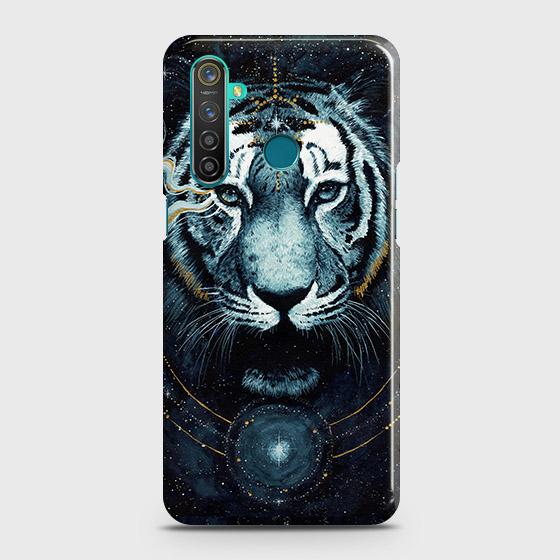 Realme_5i Cover - Vintage Galaxy Tiger Printed Hard Case with Life Time Colors Guarantee b58