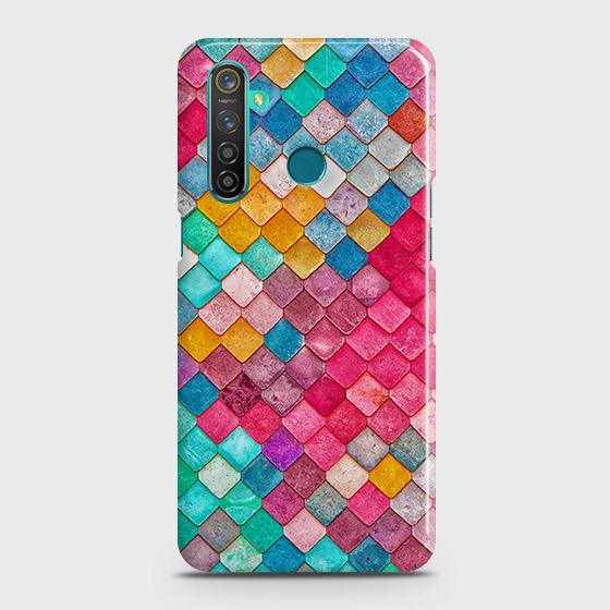 Realme_5i Cover - Chic Colorful Mermaid Printed Hard Case with Life Time Colors Guarantee
