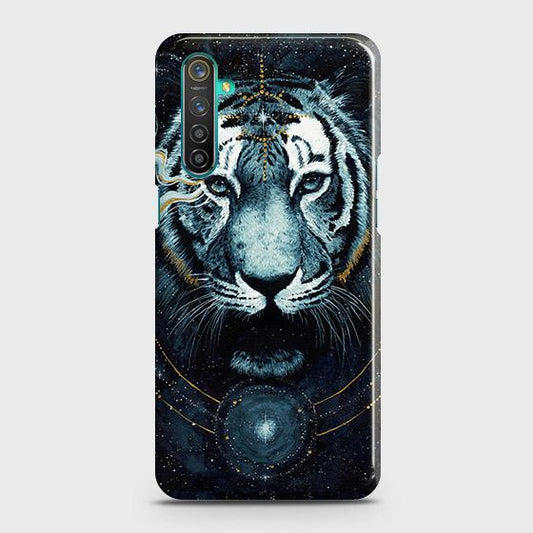 Realme 6 Cover - Vintage Galaxy Tiger Printed Hard Case with Life Time Colors Guarantee