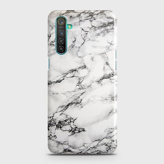 Realme 6 Cover - Matte Finish - Trendy Mysterious White Marble Printed Hard Case with Life Time Colors Guarantee